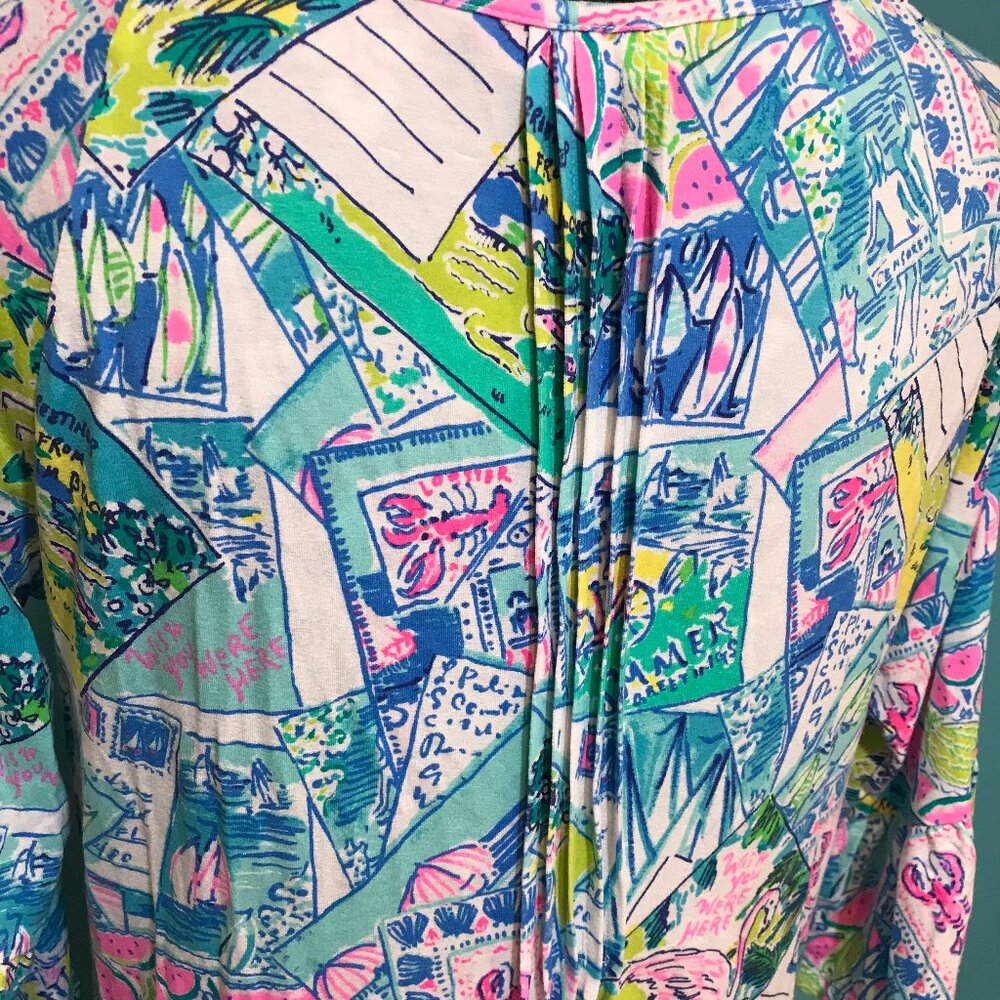 Lilly Pulitzer Wish You Were Here Crochet Print Woman's Dress Size Medium M 2020 - Picture 8 of 13